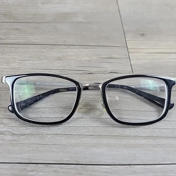 Ray-Ban Eyeglasses Mens RB 6373M 2502 52-20-145 Black Silver FRAMES‎ ONLY - Picture 9 of 11